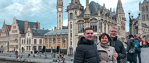 In seiner Zeit als Student in Gent bekam Lukas Kreß auch Besuch von seinen Eltern.